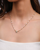 Garantilha Pérolas Barroca Estrela do Mar Banhado a Ouro 18K - 40 cm