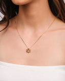 Gargantilha Veneziana Sol Vazado Banhado a Ouro 18K - 45 cm