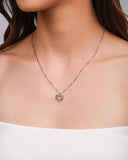 Gargantilha Veneziana Sol Vazado Ródio Branco - 45 cm