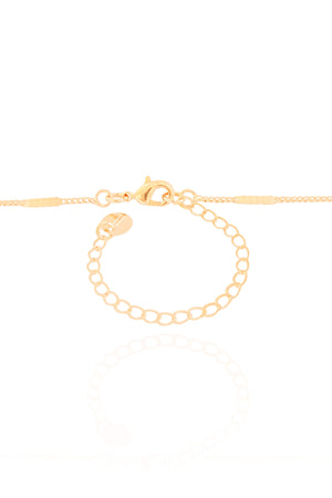 Gargantilha Longa Grumet Plaquinhas Achatadas Banhado a Ouro 18K - 80 cm