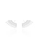 Ear Cuff Filetes Cravejados Cristal Ródio Branco