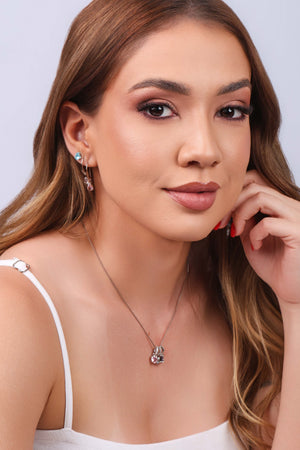 Brinco Gota Topázio Sky 7 mm Ródio Branco