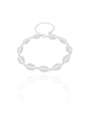 Tornozeleira Búzios Lisos Ródio Branco