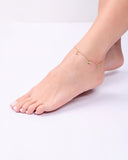 Tornozeleira Elos Caudas de Sereia Banhado a Ouro 18K