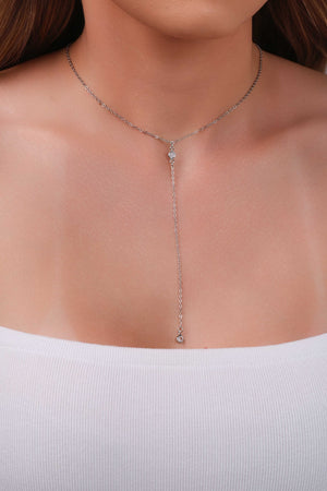 Gravata Elos Pontos de Luz Cristal 5 mm Ródio Branco