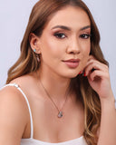 Gargantilha Veneziana Pingentes Geométricos Coloridos Ródio Branco - 45 cm