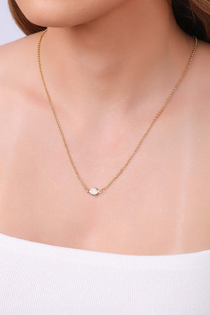 Gargantilha Back Nacklace Elos Pontos de Luz Cristal Banhado a Ouro 18K - 60 cm