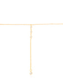 Gargantilha Back Nacklace Elos Pontos de Luz Cristal Banhado a Ouro 18K - 60 cm