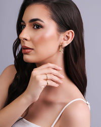 Anel Dedinho Detalhado Liso Tamanho 7 Banhado a Ouro 18K