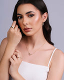 Anel Reto Liso Cravejado Cristal Tamanho 20 Banhado a Ouro 18K
