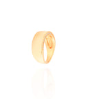 Anel Reto Liso Cravejado Cristal Tamanho 20 Banhado a Ouro 18K