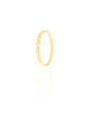 Anel Flat Liso Tamanho 21 Banhado a Ouro 18K