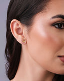 Brinco Vírgula Lisa 6 mm Banhado a Ouro 18K