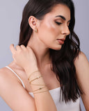 Brinco Argola Click Torcida Lisa 1.4 cm Banhado a Ouro 18K