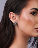 Brinco Filetes Pontos de Luz Geométricos Cristal Ródio Branco