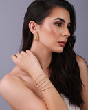 Brinco Gota Tela Detalhada Banhado a Ouro 18K