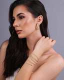 Pulseira Corda de Violão Trevos Banhado a Ouro 18K