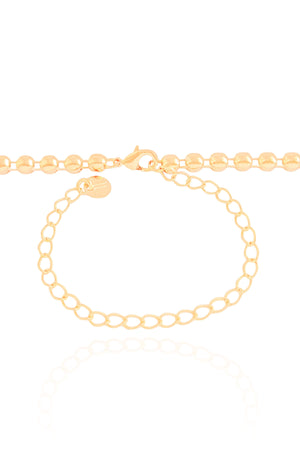 Choker Bolinhas Lisas Banhado a Ouro 18K