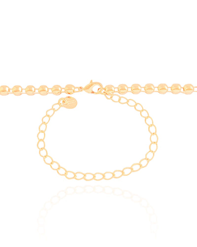 Choker Bolinhas Lisas Banhado a Ouro 18K - 35 cm