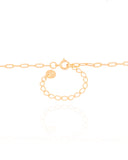 Gargantilha Elos Ponto de Luz Quadrado Cristal Banhado a Ouro 18K - 40 cm
