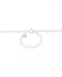 Gargantilha Elos Ponto de Luz Quadrado Cristal Ródio Branco - 40 cm