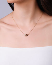 Gargantilha Veneziana Elos Ovais Cravejado Cristal Banhado a Ouro 18K - 45 cm