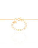 Gargantilha Veneziana Elos Ovais Cravejado Cristal Banhado a Ouro 18K - 45 cm