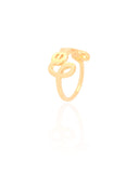 Anel de Dedinho Love Liso Tamanho 13 Banhado a Ouro 18K