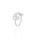 Anel de Dedinho Love Liso Tamanho 13 Ródio Branco