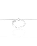 Gargantilha Veneziana Cruz Ponto de Luz Cristal Ródio Branco - 40 cm