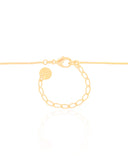 Gargantilha Veneziana Coração Liso Ponto de Luz Cristal Banhado a Ouro 18K - 45 cm