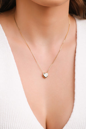 Gargantilha Veneziana Ponto de Luz Coração Cristal Banhado a Ouro 18K - 40 cm