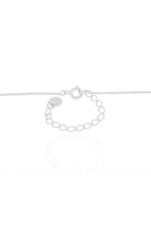 Gargantilha Veneziana Coração Cravejado Colorido Ródio Branco - 40 cm