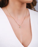 Gargantilha Veneziana Coração Cravejado Cristal Banhado a Ouro 18K - 40 cm