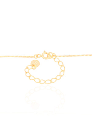 Gargantilha Veneziana Coração Cravejado Cristal Banhado a Ouro 18K - 40 cm