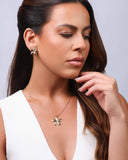Brinco Flor 2.0 cm Banhado a Ouro 18K