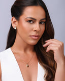 Brinco Gota Abaulada Lisa 1.5 cm Banhado a Ouro 18K