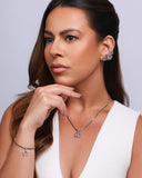 Ear Cuff Orgânico Vazado Liso Ródio Branco