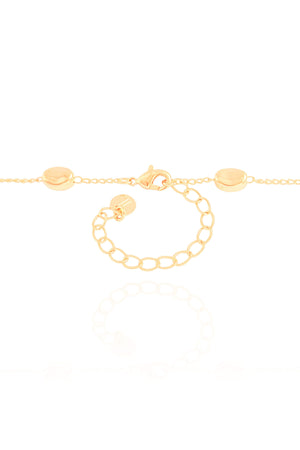 Choker Elos Ovais Lisos Banhado a Ouro 18K