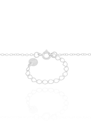 Gargantilha Elos Pingente Redondo Frisado 17 mm Ródio Branco - 45 cm