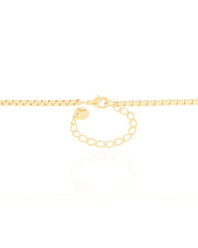 Colar Ferradura Cavalo Cravejado Cristal Banhado a Ouro 18K - 45 cm