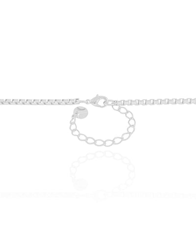 Colar Ferradura Cavalo Cravejado Cristal Ródio Branco - 45 cm