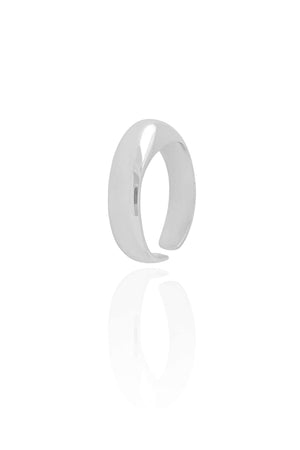 Anel Liso Tamanho 23 Ródio Branco