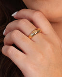 Anel Liso Tamanho 25 Banhado a Ouro 18K
