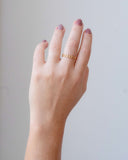 Anel Corações Vazados Tamanho 24 Banhado a Ouro 18K