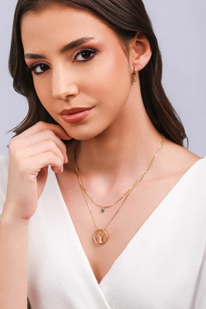 Brinco Argola Click Infinito Cravejado Colorido Banhado a Ouro 18K