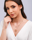 Brinco Argola Click Infinito Cravejado Colorido Banhado a Ouro 18K