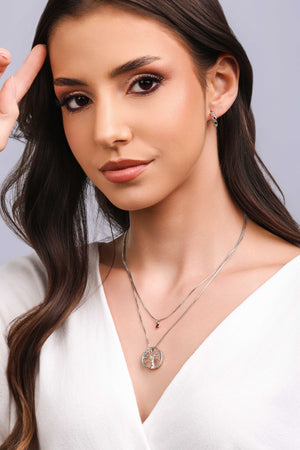 Brinco Argola Cravação Inglesa Colorida 1.3 cm Ródio Branco