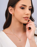 Brinco Argola Abaulada Lisa 1.7 cm Banhado a Ouro 18K