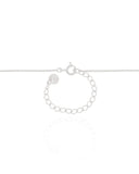 Gargantilha Ponto de Luz Esmeralda 4 mm Ródio Branco - 40 cm
